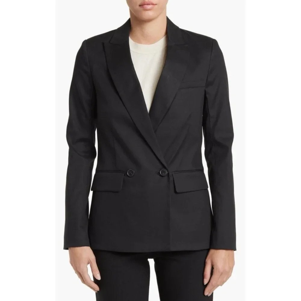Argent Women's Black Double Breasted Blazer Jacket 26170